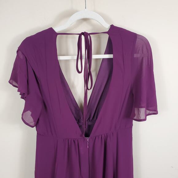 Show Me Your Mumu Faye Flutter Maxi Dress in Merlot Women's Size M - Picture 8 of 12